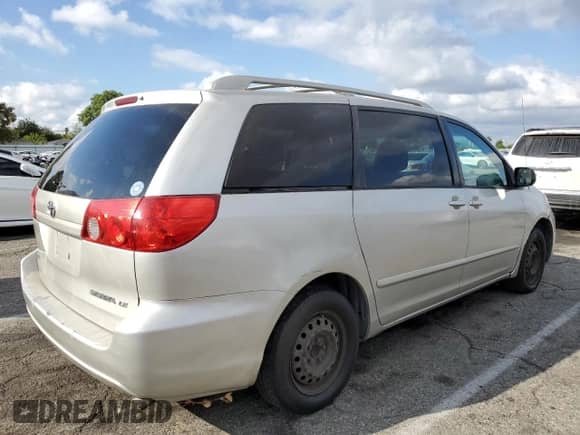 2009 Toyota Sienna CE z VIN 5TDZK23C59S240562, wystawiony jako Copart lot #80334285 z przebiegiem 192 320 mil mil oraz Szkoda całkowita • Salvage title. Historia ofert i sprzedaży dostępna na DreamBid. Obrazek 3.