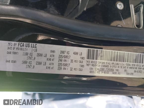 ✅ 2018 Jeep Compass Altitude • VIN: 3C4NJDBB1JT255950 • Лот: 43229922. Опубликован ранее на IAAI с пробегом 149 208 миль. Бесплатный доступ к архиву аукционных продаж из США и подробный отчёт об истории автомобиля на DreamBid. Изображение 9.