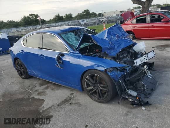 2024 Lexus IS 300 z VIN JTHCA1D28R5129274, wystawiony jako Copart lot #58954925 z przebiegiem 23 126 mil mil oraz Nie do naprawy • Non repairable. Historia ofert i sprzedaży dostępna na DreamBid. Obrazek 4.