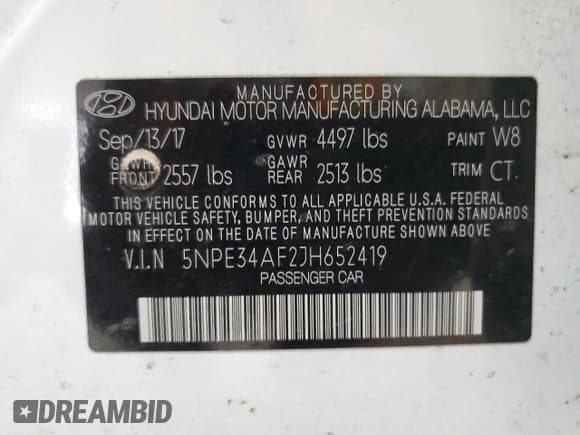 ✅ 2018 Hyundai Sonata Limited • VIN: 5NPE34AF2JH652419 • Лот: 68122695. Опубликован ранее на Copart с пробегом 84 223 миль. Бесплатный доступ к архиву аукционных продаж из США и подробный отчёт об истории автомобиля на DreamBid. Изображение 13.