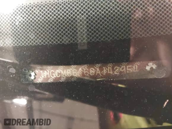 2006 Honda Accord VP with VIN 1HGCM56166A142954, listed as a IAAI auction lot 42617460 with 165,474 mi miles and . Bid and sale history available at DreamBid. Image 9.