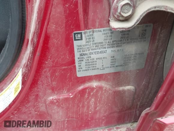 ✅ 2014 Chevrolet Captiva Sport LT • VIN: 3GNAL3EK7ES546647 • Lot: 42200647. Wystawiony na IAAI z przebiegiem 146 323 mil. Bezpłatny archiwum sprzedaży aukcyjnych z USA i szczegółowy raport historii pojazdu na DreamBid. Zdjęcie 9.