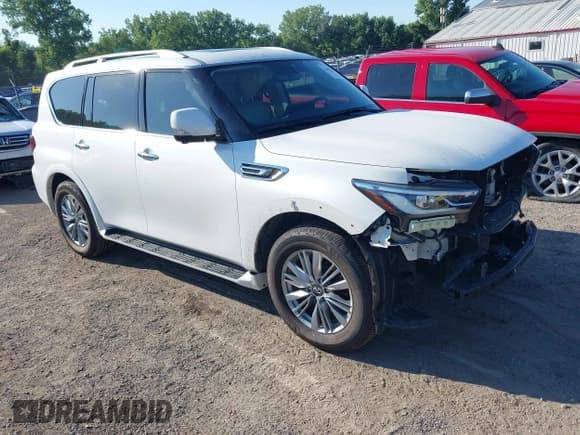 ✅ 2022 Infiniti QX80 Premium Select • VIN: JN8AZ2AF5N9742555 • Lot: 42698674. Wystawiony na IAAI z przebiegiem 45 561 mil. Bezpłatny archiwum sprzedaży aukcyjnych z USA i szczegółowy raport historii pojazdu na DreamBid. Zdjęcie 1.
