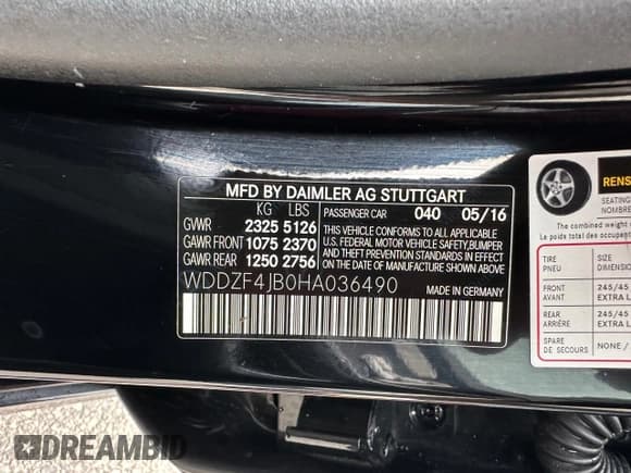 ✅ 2017 Mercedes-Benz E 300 Luxury • VIN: WDDZF4JB0HA036490 • Lot: 65295175. Wystawiony na Copart z przebiegiem 133 703 mil. Bezpłatny archiwum sprzedaży aukcyjnych z USA i szczegółowy raport historii pojazdu na DreamBid. Zdjęcie 10.