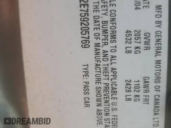 2005 Chevrolet Impala with VIN 2G1WF52E759205769, listed as a Copart auction lot 65467004 with 201,611 mi miles and Salvage title. Bid and sale history available at DreamBid. Image 12.