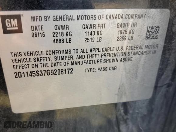 ✅ 2016 Chevrolet Impala LTZ • VIN: 2G1145S37G9208172 • Lot: 72265714. Wystawiony na Copart z przebiegiem Nie podano. Bezpłatny archiwum sprzedaży aukcyjnych z USA i szczegółowy raport historii pojazdu na DreamBid. Zdjęcie 15.