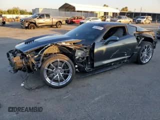2019 Chevrolet Corvette Grand Sport 2LT with VIN 1G1YY2D7XK5101043, listed as a Copart auction lot 64100865 with 40,937 mi miles and Salvage title. Bid and sale history available at DreamBid. Image 1.