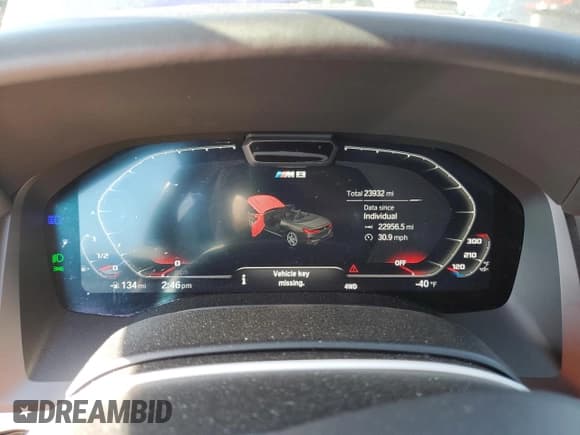 ✅ 2023 BMW M8 Competition • VIN: WBSDZ0C01PCK97140 • Lot: 48235155. Listed on Copart with 23,932 mi. Free auction sales archive from the USA and detailed vehicle history report at DreamBid. Image 9.