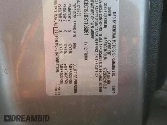 ✅ 2008 Chevrolet Silverado 1500 1LT • VIN: 2GCEC19JX81103361 • Lot: 92130605. Listed on Copart with 195,762 mi. Free auction sales archive from the USA and detailed vehicle history report at DreamBid. Image 12.