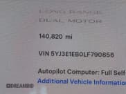 ✅ 2020 Tesla Model 3 Long Range • VIN: 5YJ3E1EB0LF790856 • Lot: 43335611. Wystawiony na IAAI z przebiegiem 140 820 mil. Bezpłatny archiwum sprzedaży aukcyjnych z USA i szczegółowy raport historii pojazdu na DreamBid. Zdjęcie 15.