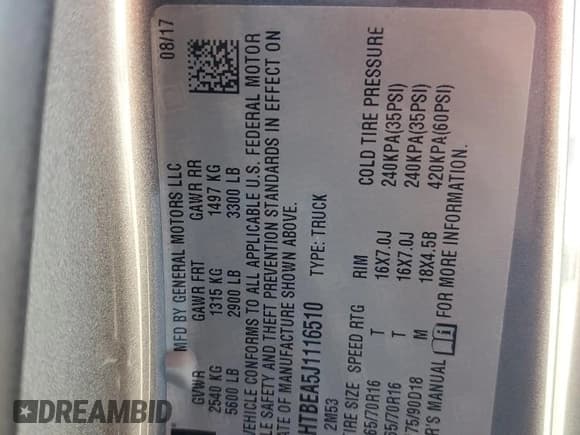 ✅ 2018 Chevrolet Colorado 4WD Work Truck • VIN: 1GCHTBEA5J1116510 • Лот: 75718634. Опубликован ранее на Copart с пробегом 26 419 миль. Бесплатный доступ к архиву аукционных продаж из США и подробный отчёт об истории автомобиля на DreamBid. Изображение 12.