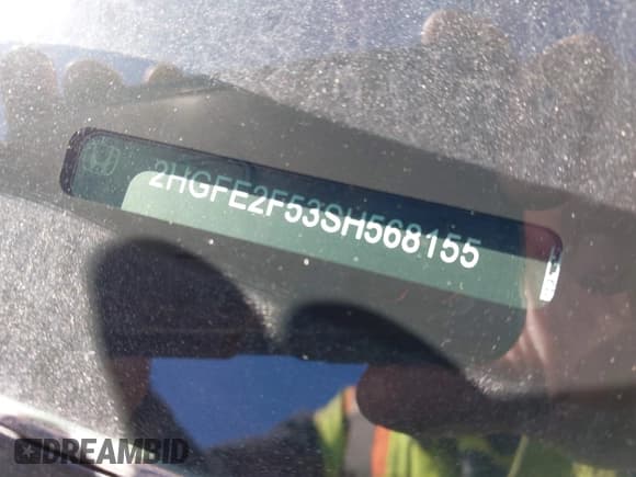 ✅ 2025 Honda Civic Sport • VIN: 2HGFE2F53SH568155 • Lot: 43508115. Wystawiony na IAAI z przebiegiem 3 309 mil. Bezpłatny archiwum sprzedaży aukcyjnych z USA i szczegółowy raport historii pojazdu na DreamBid. Zdjęcie 9.