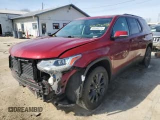 ✅ 2019 Chevrolet Traverse RS • VIN: 1GNERJKX3KJ135988 • Lot: 48596275. Wystawiony na Copart z przebiegiem 113 582 mil. Bezpłatny archiwum sprzedaży aukcyjnych z USA i szczegółowy raport historii pojazdu na DreamBid. Zdjęcie 1.