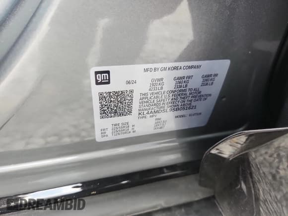 ✅ 2025 Buick Encore GX Sport Touring • VIN: KL4AMDSL9SB051621 • Lot: 81190985. Wystawiony na Copart z przebiegiem 16 353 mil. Bezpłatny archiwum sprzedaży aukcyjnych z USA i szczegółowy raport historii pojazdu na DreamBid. Zdjęcie 12.