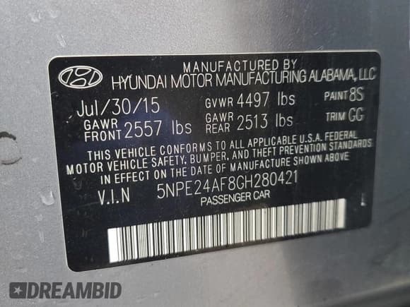 ✅ 2016 Hyundai Sonata SE • VIN: 5NPE24AF8GH280421 • Лот: 92122185. Опубликован ранее на Copart с пробегом 119 485 миль. Бесплатный доступ к архиву аукционных продаж из США и подробный отчёт об истории автомобиля на DreamBid. Изображение 12.