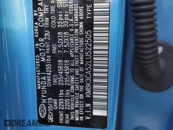 2020 Hyundai Kona Limited с VIN KM8K3CA52LU522505, выставлен на аукционе Copart как лот 71314622 с пробегом 25 257 миль миль и . История ставок и продаж доступна на DreamBid. Изображение 12.