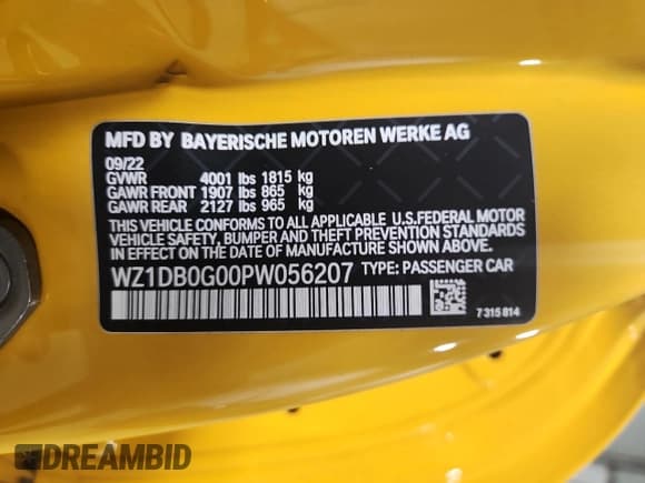 ✅ 2023 Toyota Supra Premium • VIN: WZ1DB0G00PW056207 • Lot: 92600025. Wystawiony na Copart z przebiegiem Nie podano. Bezpłatny archiwum sprzedaży aukcyjnych z USA i szczegółowy raport historii pojazdu na DreamBid. Zdjęcie 13.