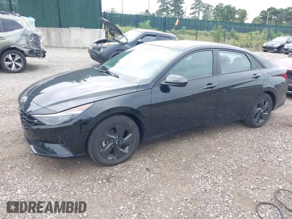 2023 Hyundai Elantra Blue with VIN KMHLM4AJ8PU086964, listed as a IAAI auction lot 43187641 with 20,617 mi miles and . Bid and sale history available at DreamBid. Image 2.