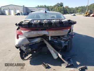 2024 Hyundai Elantra SEL with VIN KMHLM4DG5RU707726, listed as a Copart auction lot 70982755 with 38,349 mi miles and Salvage title. Bid and sale history available at DreamBid. Image 6.