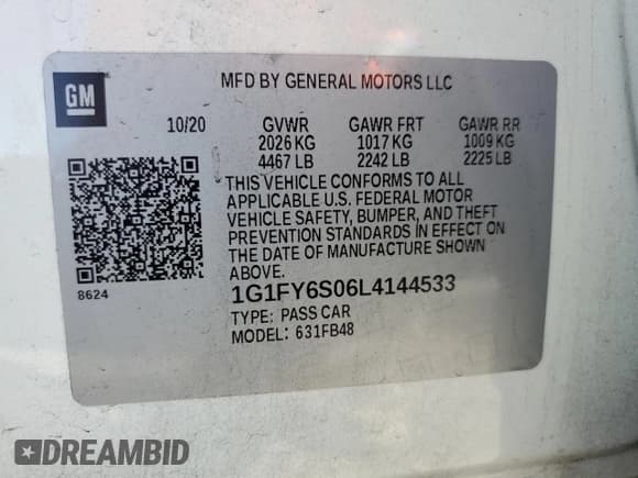 ✅ 2020 Chevrolet Bolt EV LT • VIN: 1G1FY6S06L4144533 • Lot: 61677474. Wystawiony na Copart z przebiegiem 58 521 mil. Bezpłatny archiwum sprzedaży aukcyjnych z USA i szczegółowy raport historii pojazdu na DreamBid. Zdjęcie 15.