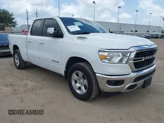 ✅ 2021 Ram 1500 Big Horn • VIN: 1C6RREBG0MN752690 • Lot: 42552627. Listed on IAAI with 74,629 mi. Free auction sales archive from the USA and detailed vehicle history report at DreamBid. Image 1.