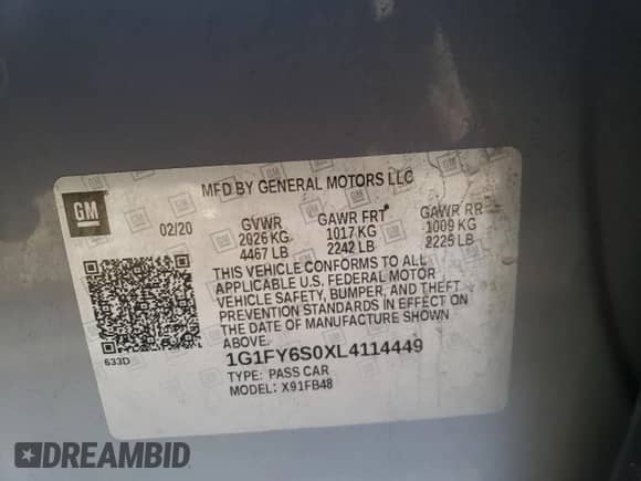 2020 Chevrolet Bolt EV LT z VIN 1G1FY6S0XL4114449, wystawiony jako Copart lot #40391804 z przebiegiem 21 088 mil mil oraz . Historia ofert i sprzedaży dostępna na DreamBid. Obrazek 12.