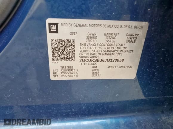 ✅ 2018 Chevrolet Silverado 1500 LTZ • VIN: 3GCUKSEJ6JG133058 • Lot: 59735775. Wystawiony na Copart z przebiegiem 90 944 mil. Bezpłatny archiwum sprzedaży aukcyjnych z USA i szczegółowy raport historii pojazdu na DreamBid. Zdjęcie 12.