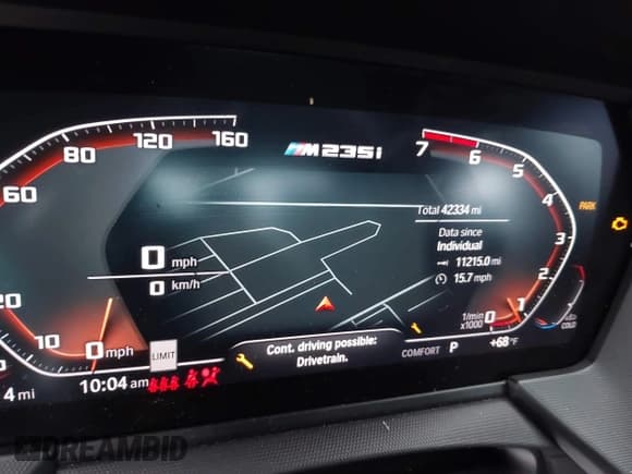 ✅ 2020 BMW 2 Series M235i xDrive • VIN: WBA13AL05L7F78801 • Lot: 42968789. Wystawiony na IAAI z przebiegiem 42 334 mil. Bezpłatny archiwum sprzedaży aukcyjnych z USA i szczegółowy raport historii pojazdu na DreamBid. Zdjęcie 7.