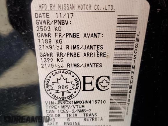 ✅ 2017 Infiniti QX70 • VIN: JN8CS1MWXHM416710 • Лот: 69140835. Опубликован ранее на Copart с пробегом 64 317 миль. Бесплатный доступ к архиву аукционных продаж из США и подробный отчёт об истории автомобиля на DreamBid. Изображение 13.