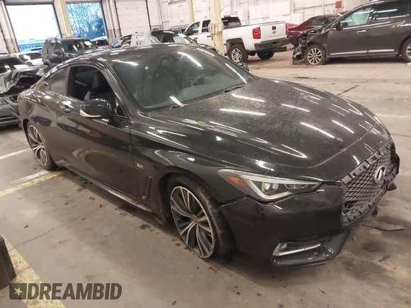 ✅ 2018 Infiniti Q60 Luxe • VIN: JN1EV7EL1JM393037 • Лот: 41308526. Опубликован ранее на IAAI с пробегом 54 065 миль. Бесплатный доступ к архиву аукционных продаж из США и подробный отчёт об истории автомобиля на DreamBid. Изображение 1.