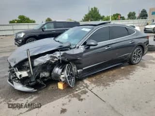 ✅ 2021 Hyundai Sonata N Line • VIN: 5NPEK4JC0MH117506 • Лот: 71292715. Опубликован ранее на Copart с пробегом 46 489 миль. Бесплатный доступ к архиву аукционных продаж из США и подробный отчёт об истории автомобиля на DreamBid. Изображение 1.