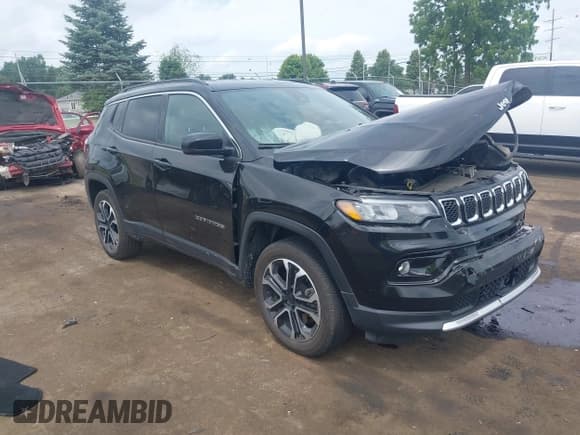 ✅ 2023 Jeep Compass Limited • VIN: 3C4NJDCN8PT528738 • Lot: 42827867. Wystawiony na IAAI z przebiegiem 38 650 mil. Bezpłatny archiwum sprzedaży aukcyjnych z USA i szczegółowy raport historii pojazdu na DreamBid. Zdjęcie 1.