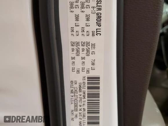 ✅ 2013 Dodge Durango Crew • VIN: 1C4SDJDTXDC698399 • Lot: 59807975. Listed on Copart with 130,948 mi. Free auction sales archive from the USA and detailed vehicle history report at DreamBid. Image 12.