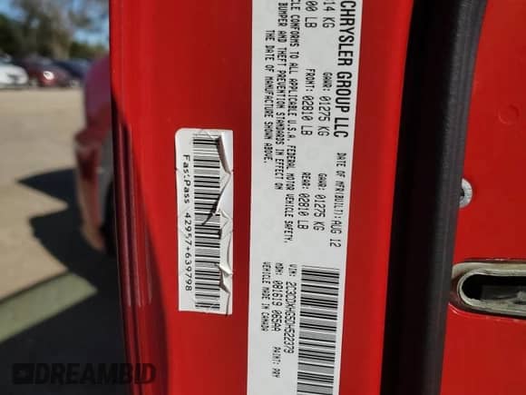 2013 Dodge Charger SXT с VIN 2C3CDXHG5DH522379, выставлен на аукционе Copart как лот 82646815 с пробегом 160 041 миль миль и Списание • Salvage title. История ставок и продаж доступна на DreamBid. Изображение 12.