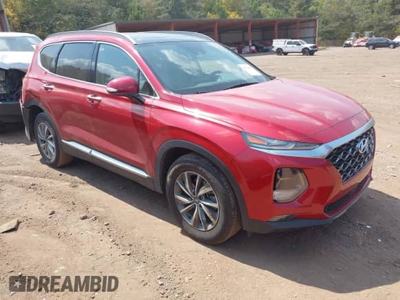 2019 Hyundai Santa Fe Ultimate z VIN 5NMS53AD2KH006415, wystawiony jako IAAI lot #43223455 z przebiegiem 89 574 mil mil oraz . Historia ofert i sprzedaży dostępna na DreamBid. Obrazek 1.