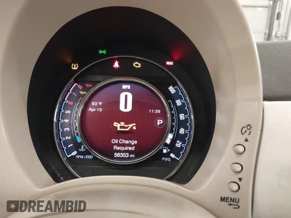 ✅ 2017 FIAT 500 Pop • VIN: 3C3CFFLR9HT530284 • Lot: 42011612. Listed on IAAI with 56,353 mi. Free auction sales archive from the USA and detailed vehicle history report at DreamBid. Image 7.