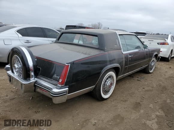 ✅ 1985 Cadillac Eldorado • VIN: 1G6EL5782FE634074 • Lot: 44520964. Listed on Copart with 74,425 mi. Free auction sales archive from the USA and detailed vehicle history report at DreamBid. Image 3.