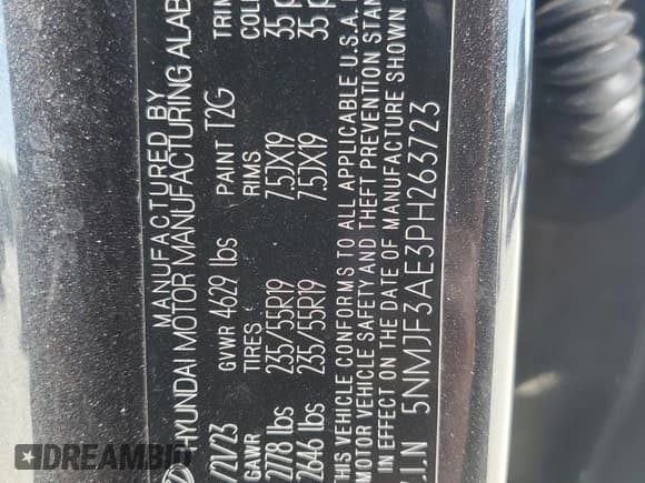 ✅ 2023 Hyundai Tucson SEL • VIN: 5NMJF3AE3PH263723 • Lot: 89700585. Wystawiony na Copart z przebiegiem 45 253 mil. Bezpłatny archiwum sprzedaży aukcyjnych z USA i szczegółowy raport historii pojazdu na DreamBid. Zdjęcie 13.