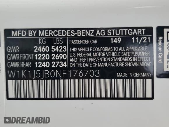 ✅ 2022 Mercedes-Benz E 450 • VIN: W1K1J5JB0NF176703 • Лот: 91128655. Опубликован ранее на Copart с пробегом 18 469 миль. Бесплатный доступ к архиву аукционных продаж из США и подробный отчёт об истории автомобиля на DreamBid. Изображение 12.
