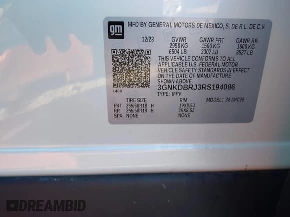 ✅ 2024 Chevrolet Blazer EV eAWD LT • VIN: 3GNKDBRJ3RS194086 • Лот: 43349930. Опубликован ранее на IAAI с пробегом 3 443 миль. Бесплатный доступ к архиву аукционных продаж из США и подробный отчёт об истории автомобиля на DreamBid. Изображение 9.