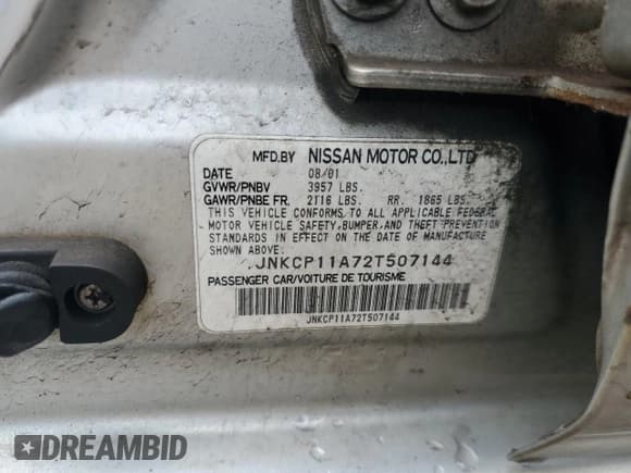 ✅ 2002 Infiniti G20 Luxury • VIN: JNKCP11A72T507144 • Лот: 54208075. Опубликован ранее на Copart с пробегом 189 441 миль. Бесплатный доступ к архиву аукционных продаж из США и подробный отчёт об истории автомобиля на DreamBid. Изображение 12.