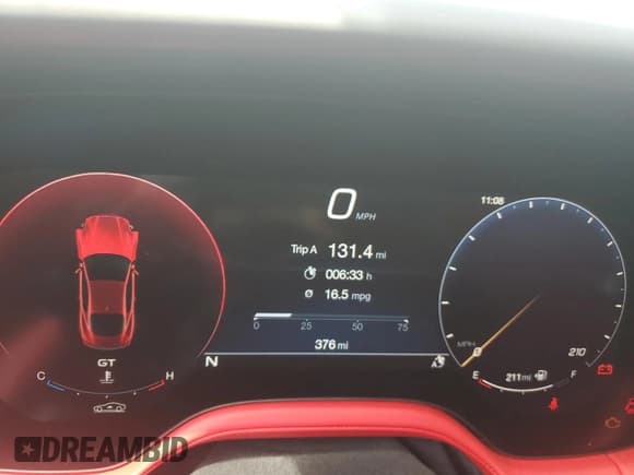 ✅ 2024 Maserati GranTurismo • VIN: ZAMBMVDB6RX441363 • Lot: 57343425. Listed on Copart with 376 mi. Free auction sales archive from the USA and detailed vehicle history report at DreamBid. Image 9.