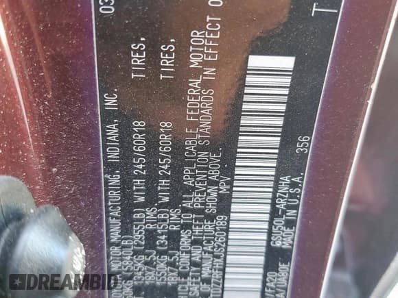 ✅ 2018 Toyota Highlander LE • VIN: 5TDZZRFHXJS260189 • Лот: 69824505. Опубликован ранее на Copart с пробегом Не указан. Бесплатный доступ к архиву аукционных продаж из США и подробный отчёт об истории автомобиля на DreamBid. Изображение 12.