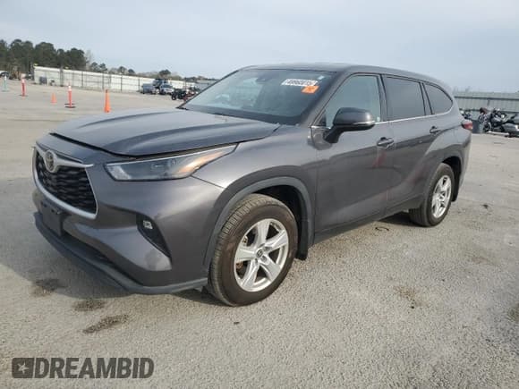 ✅ 2022 Toyota Highlander LE • VIN: 5TDBZRBHXNS566239 • Lot: 49960015. Listed on Copart with 47,997 mi. Free auction sales archive from the USA and detailed vehicle history report at DreamBid. Image 1.