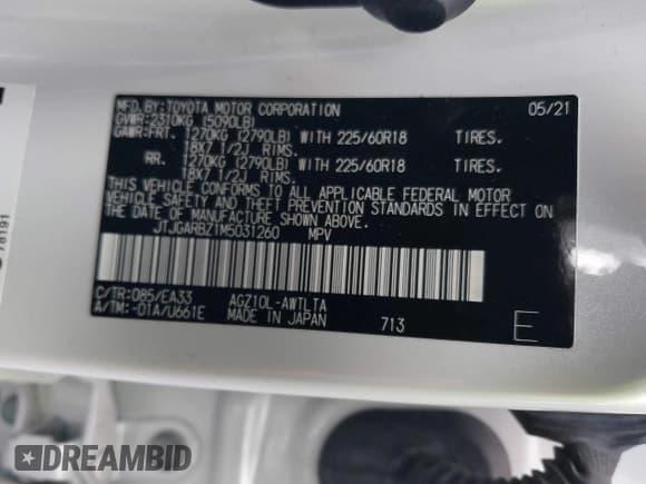 ✅ 2021 Lexus NX 300 • VIN: JTJGARBZ1M5031260 • Лот: 43720213. Опубликован ранее на IAAI с пробегом 18 419 миль. Бесплатный доступ к архиву аукционных продаж из США и подробный отчёт об истории автомобиля на DreamBid. Изображение 9.