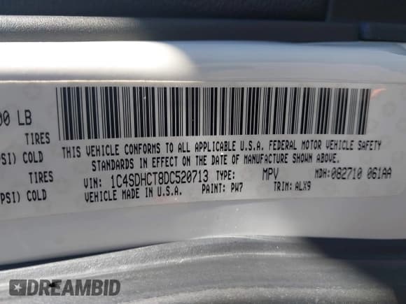 ✅ 2013 Dodge Durango R/T • VIN: 1C4SDHCT8DC520713 • Лот: 43600020. Опубликован ранее на IAAI с пробегом 204 986 миль. Бесплатный доступ к архиву аукционных продаж из США и подробный отчёт об истории автомобиля на DreamBid. Изображение 9.