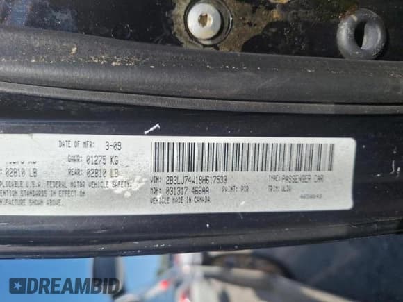 ✅ 2009 Dodge Challenger SRT-8 • VIN: 2B3LJ74W19H617533 • Lot: 76346634. Wystawiony na Copart z przebiegiem 132 995 mil. Bezpłatny archiwum sprzedaży aukcyjnych z USA i szczegółowy raport historii pojazdu na DreamBid. Zdjęcie 10.