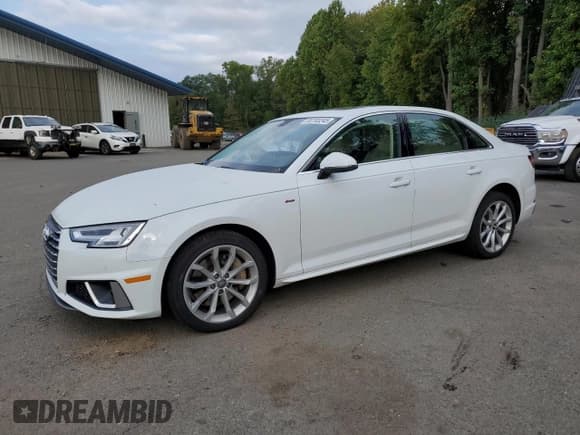 ✅ 2019 Audi A4 Prestige • VIN: WAUFNAF40KA014177 • Lot: 83783245. Listed on Copart with 63,379 mi. Free auction sales archive from the USA and detailed vehicle history report at DreamBid. Image 1.