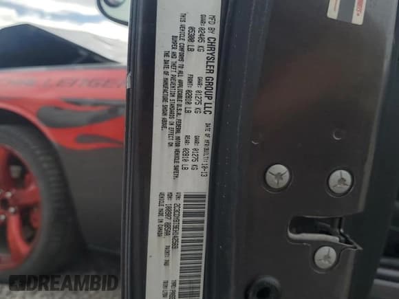 ✅ 2014 Dodge Challenger R/T • VIN: 2C3CDYBT9EH142569 • Lot: 71763834. Wystawiony na Copart z przebiegiem 101 573 mil. Bezpłatny archiwum sprzedaży aukcyjnych z USA i szczegółowy raport historii pojazdu na DreamBid. Zdjęcie 14.