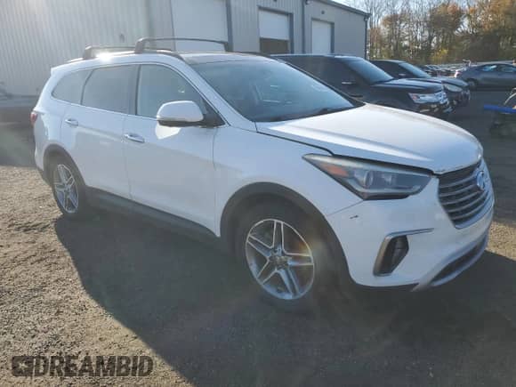 2017 Hyundai Santa Fe Limited Ultimate with VIN KM8SR4HF5HU185113, listed as a Copart auction lot 90997665 with 223,157 mi miles and Clean title. Bid and sale history available at DreamBid. Image 4.